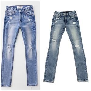 NEW Flying Monkey Buckle Kids Girls High Rise Skinny Stretch Distressed Jeans